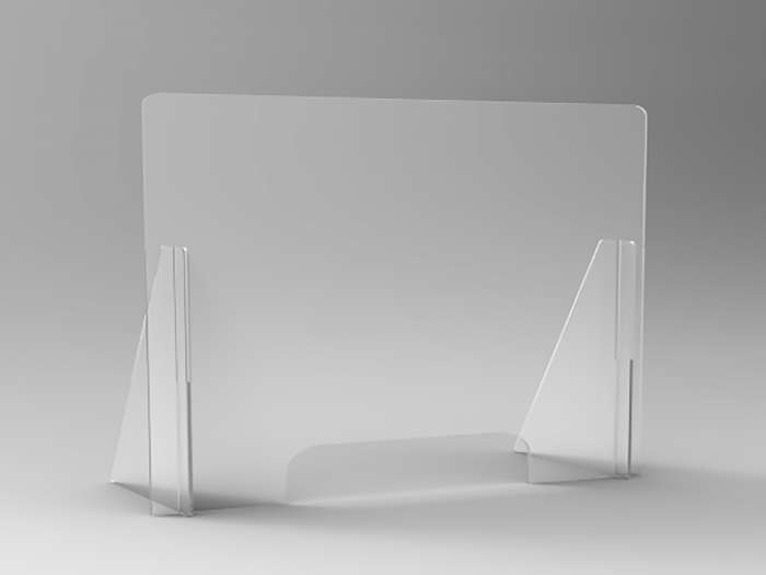 divisoria plexiglass scrivania modena