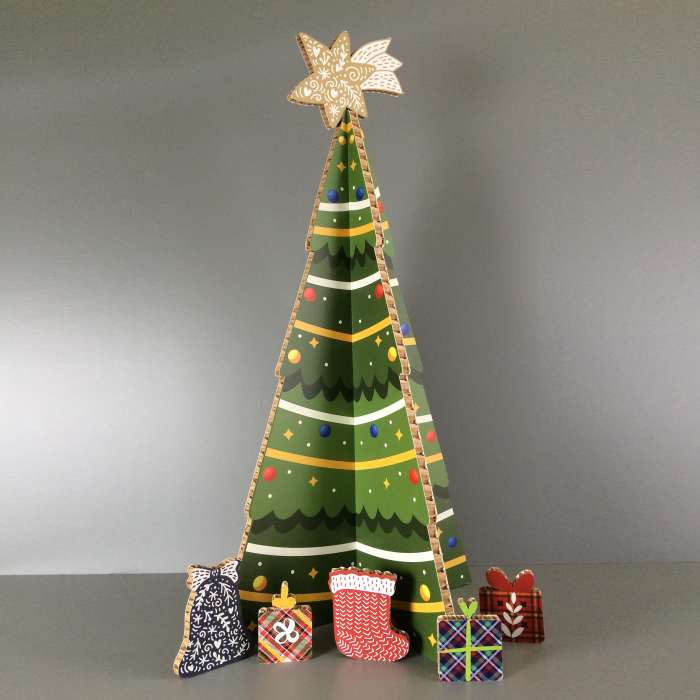 albero di Natale regali decorazione cartone