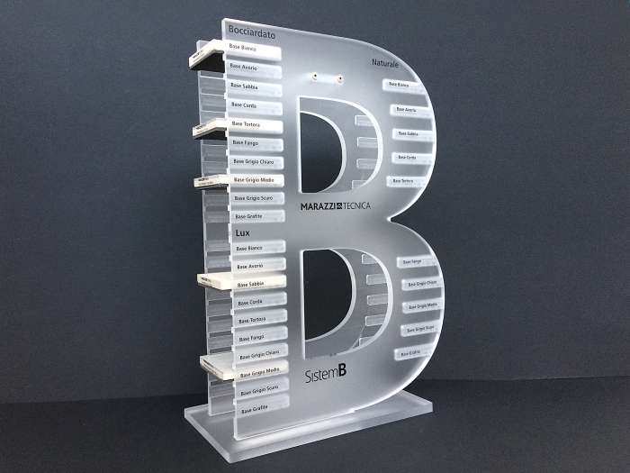 espositore ceramico plexiglass metacrilato modena