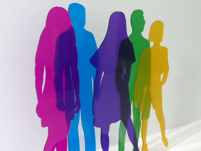 plexiglass stampato sagoma people